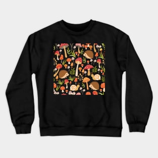 Hedgehog Pattern Crewneck Sweatshirt